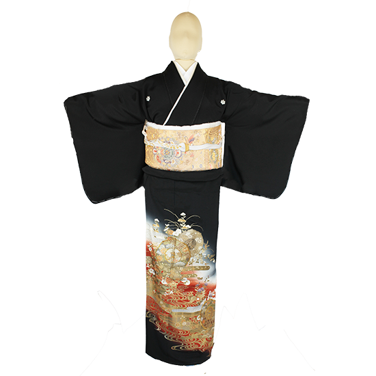 黒留袖座立両用式１ 明日櫻